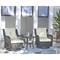 Manhattan Comfort Fruttuo Swivel Steel Rattan 3-Piece Patio Conversation Set with Cushions in Cream OD-CV018-CR - alternate 9